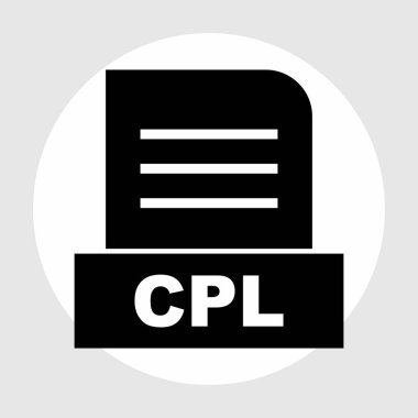 CPL dosyası soyut Arkaplanda izole edildi