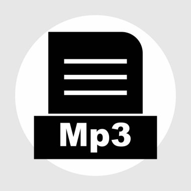 MP3 dosyası soyut arkaplanda izole edildi