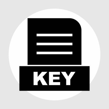 KEY dosyası soyut arkaplanda izole edildi