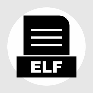 ELF dosyası soyut arkaplanda izole edildi