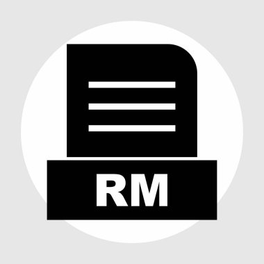 RM dosyası soyut arkaplanda izole edildi