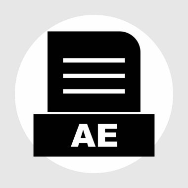 AE dosyası soyut arkaplanda izole edildi