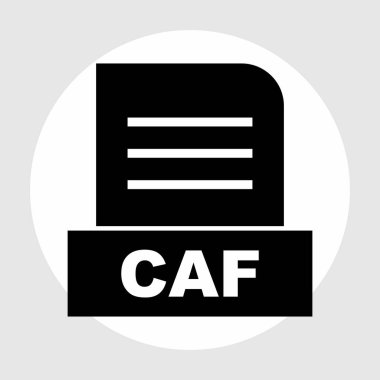 CAF dosyası soyut arkaplanda izole edildi