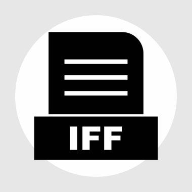 IFF dosyası soyut arkaplanda izole edildi 