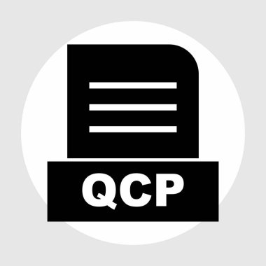 QCP dosyası soyut arkaplanda izole edildi