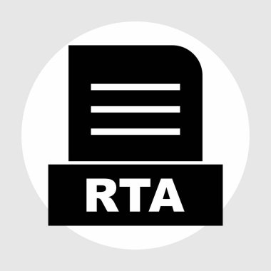  RTA dosyası soyut arkaplanda izole edildi