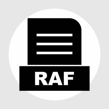 RAF dosyası soyut arkaplanda izole edildi