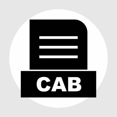 CAB dosyası soyut Arkaplanda izole edildi