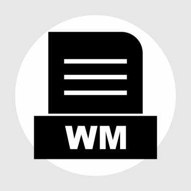 WM dosyası soyut arkaplanda izole edildi