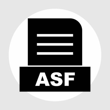ASF dosyası soyut arkaplanda izole edildi