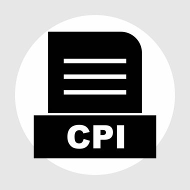 CPI dosyası soyut Arkaplanda izole edildi