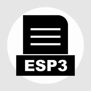 ESP3 dosyası soyut Arkaplanda izole edildi