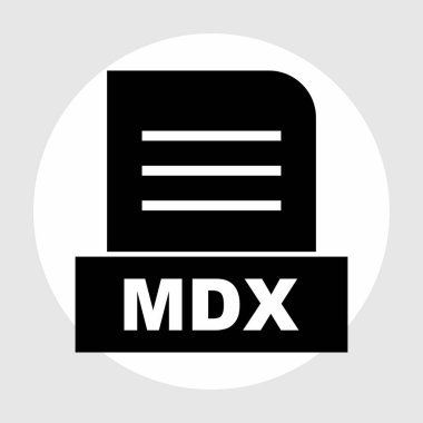 MDX dosyası soyut Arkaplanda izole edildi