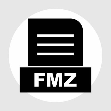 FMZ dosyası soyut arkaplanda izole edildi