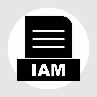 IAM dosyası soyut arkaplanda izole edildi