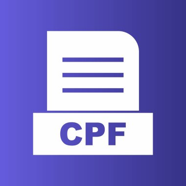 CPF dosyası soyut Arkaplanda izole edildi 