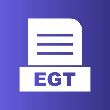 EGT dosyası soyut arkaplanda izole edildi