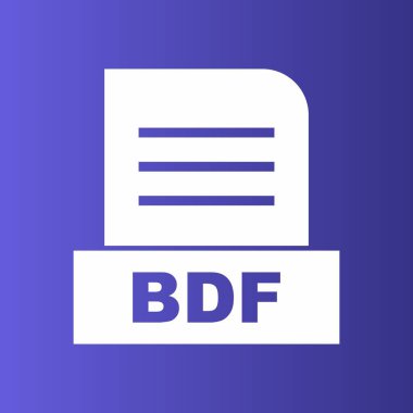 BDF dosyası soyut Arkaplanda izole edildi