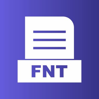 FNT dosyası soyut arkaplanda izole edildi