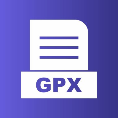 GPX dosyası soyut Arkaplanda izole edildi