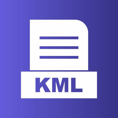 Soyut Arkaplanda KML dosyası izole edildi