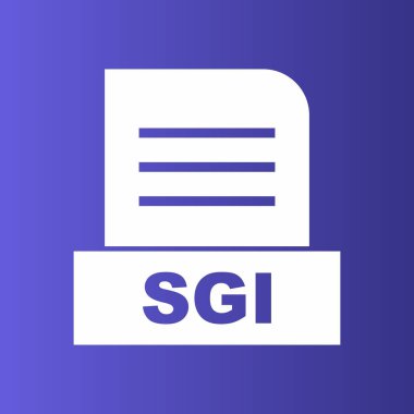 SGI dosyası soyut arkaplanda izole edildi