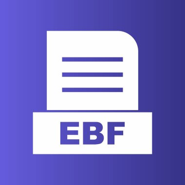 EBF dosyası soyut Arkaplanda izole edildi