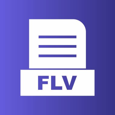 FLV dosyası soyut arkaplanda izole edildi