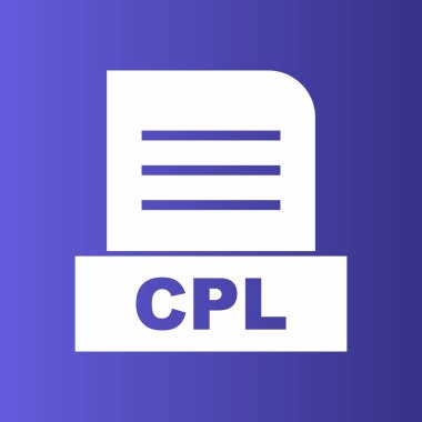 CPL dosyası soyut Arkaplanda izole edildi