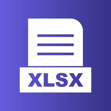 XLSX dosyası soyut Arkaplanda izole edildi