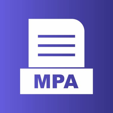 MPA dosyası soyut arkaplanda izole edildi