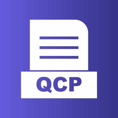 QCP dosyası soyut arkaplanda izole edildi