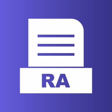 RA dosyası soyut arkaplanda izole edildi