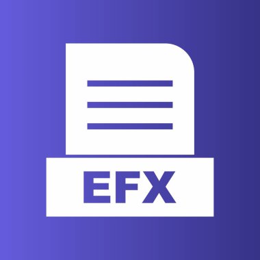 EFX dosyası soyut Arkaplanda izole edildi