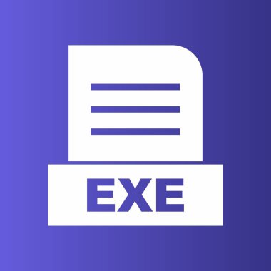 EXE dosyası soyut arkaplanda izole edildi