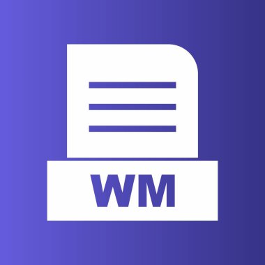 WM dosyası soyut arkaplanda izole edildi