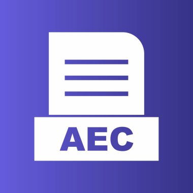 AEC dosyası soyut Arkaplanda izole edildi