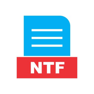 NTF dosyası soyut arkaplanda izole edildi