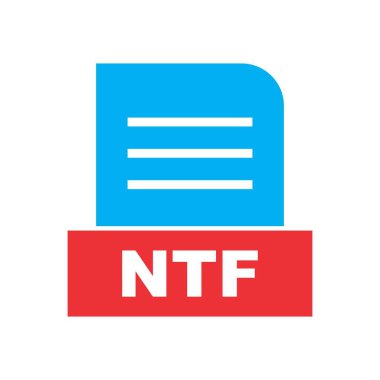 NTF dosyası soyut arkaplanda izole edildi