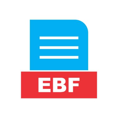 EBF dosyası soyut Arkaplanda izole edildi