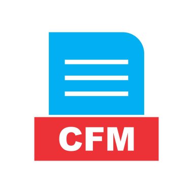 CFM dosyası soyut Arkaplanda izole edildi 