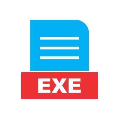 EXE dosyası soyut arkaplanda izole edildi