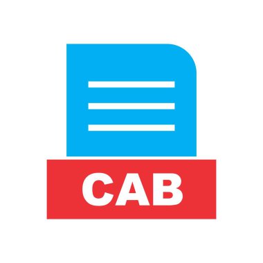 CAB dosyası soyut Arkaplanda izole edildi