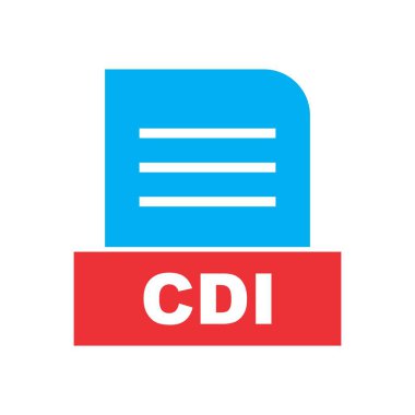 CDI dosyası soyut arkaplanda izole edildi