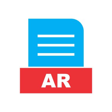  AR dosyası soyut arkaplanda izole edildi