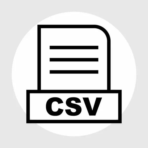 File Csv Isolato Sfondo Astratto — Foto Stock