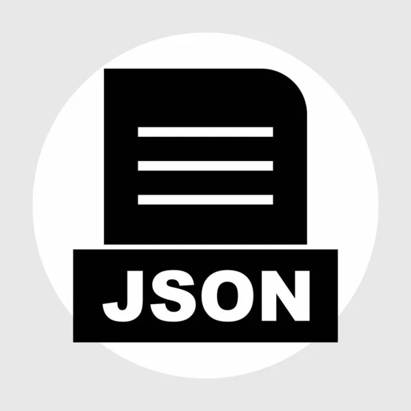 Arquivo Json Isolado Fundo Abstrato — Fotografia de Stock