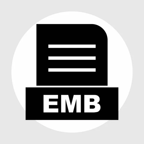 Emb Datei Auf Abstraktem Hintergrund Isoliert — Stockfoto