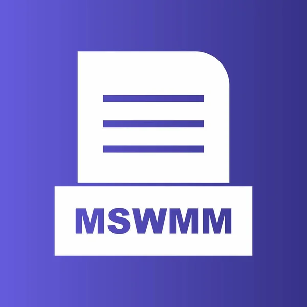 Mswmm Datei Auf Abstraktem Hintergrund Isoliert — Stockfoto