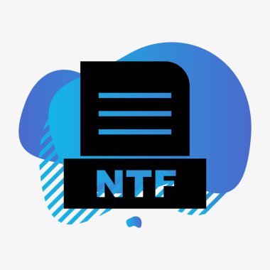 NTF dosyası soyut arkaplanda izole edildi
